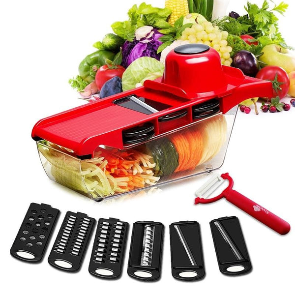 Vegetable Cutter with Steel ALL IN ONE Vegetable Slicer - Lazyviral Store