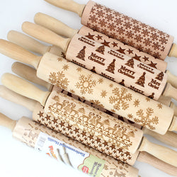 The Original Christmas Embossing Rolling Pin - Lazyviral Store